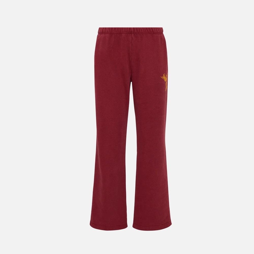 GUIZIO X CHAMPION /Red Sweatpants with Logo / flare